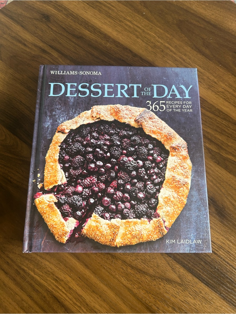 Williams Sonoma Dessert of the Day Cookbook - Blue & Brown Cover
